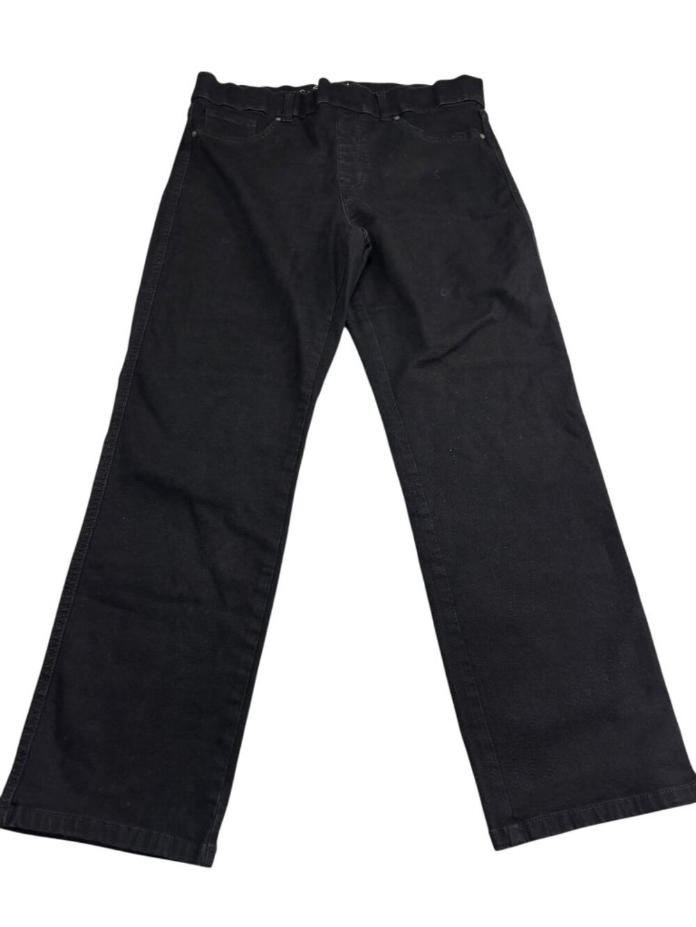 Gloria Vanderbilt Shape Effect High-Rise Straight Black Jeans Size 16P 34" Insea